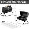 Portable Charcoal Grill, Tabletop Outdoor Barbecue Smoker, Small BBQ Grill for Outdoor Cooking Backyard Camping Picnics