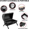 Portable Charcoal Grill, Tabletop Outdoor Barbecue Smoker, Small BBQ Grill for Outdoor Cooking Backyard Camping Picnics