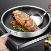 Tri-Ply Stainless Steel Frying Pan, 316 Stainless Steel, Double-sided Honeycomb