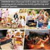 Portable Charcoal Grill, Tabletop Outdoor Barbecue Smoker, Small BBQ Grill for Outdoor Cooking Backyard Camping Picnics